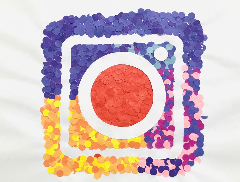 instagram logo made by confeti